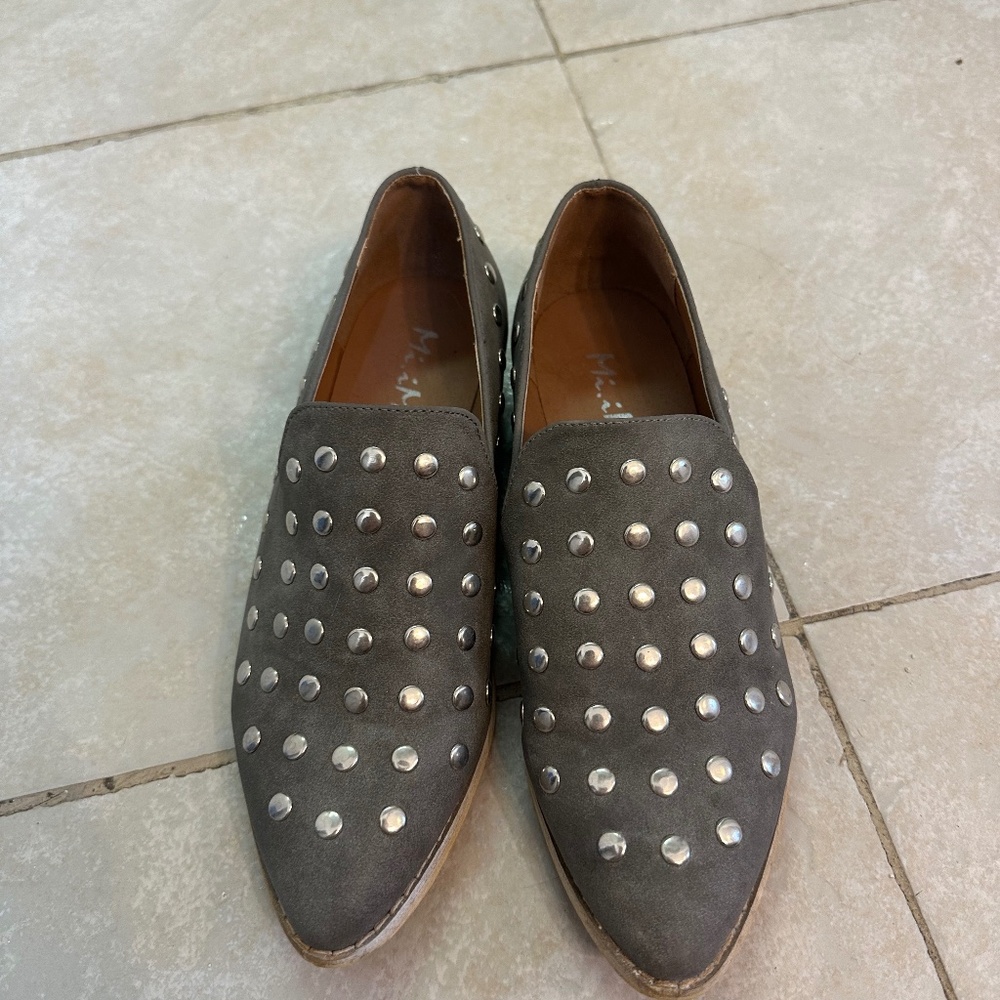 Anthropologie Miim Scottie Studded Loafers - worn once
